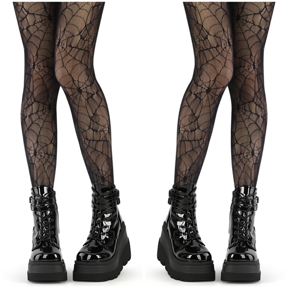 Gothic Whimsigoth Spider Web Pantyhose Stockings